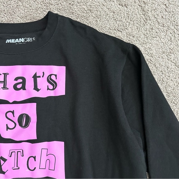 Mean Girls That’s So Fetch Sweatshirt Womens Size XL Black Pink - Picture 7 of 10